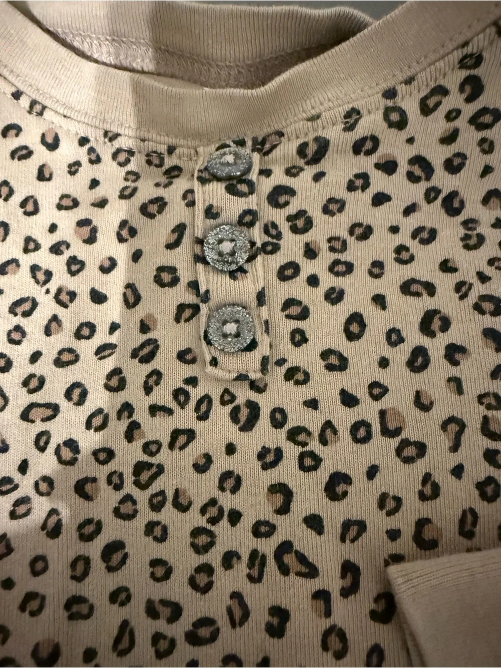 Carter's Beige and Black Leopard Print Kids Pajama Set